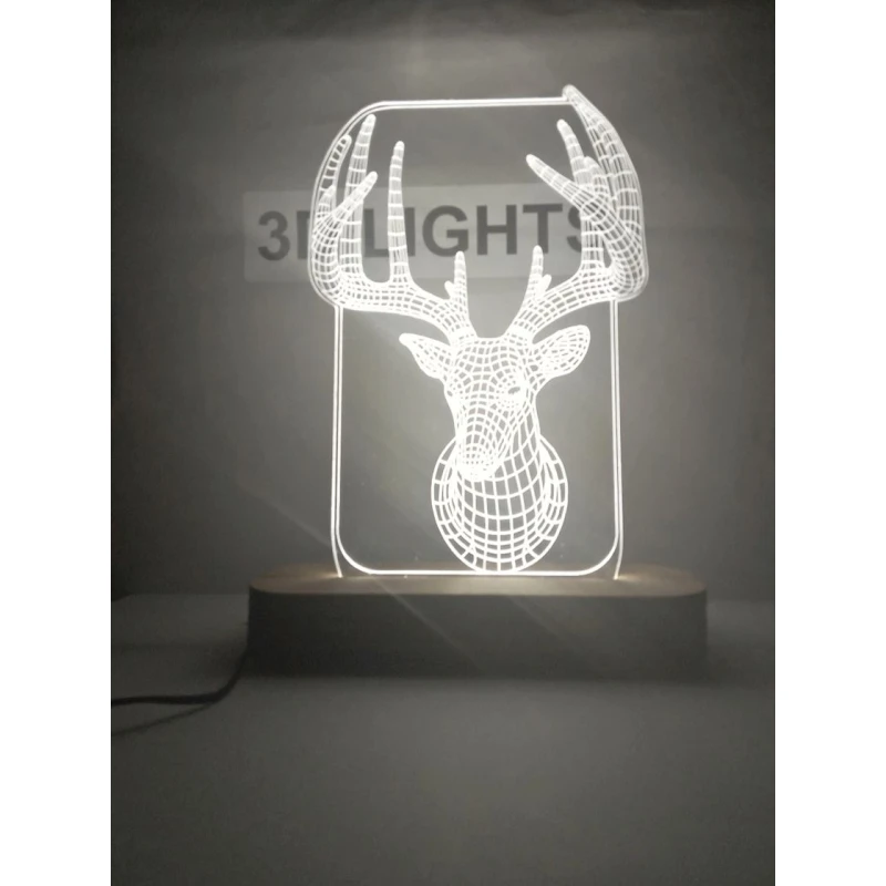 3D-ночник tma01, 20x14 см, белый