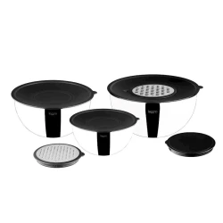 Набор чаш для смешивания Leggno Pratico, 9 шт, пластик/полипропилен, белый/черный Набор чаш для смешивания Leggno Pratico, 9 шт, пластик/полипропилен, белый/черный