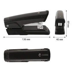 Степлер Maped Advanced Metal №24/6, №26/6, 25 листов, черный