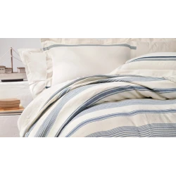 Комплект постельного белья Yataş Meri, пике 160x230 см, простыня 180x240 см, наволочка 50x70 см, односпальный , хлопок, белый/синий Комплект постельного белья Yataş Meri, пике 160x230 см, простыня 180x240 см, наволочка 50x70 см, односпальный , хлопок, белый/синий