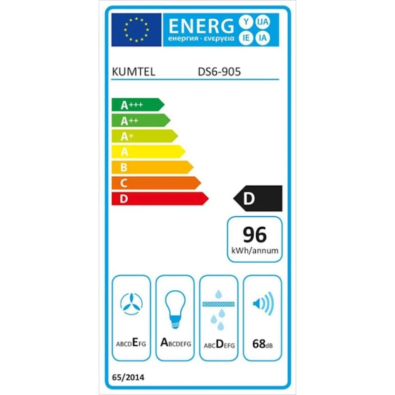 Кухонная вытяжка Kumtel DS6-905B S Black Кухонная вытяжка Kumtel DS6-905B S Black