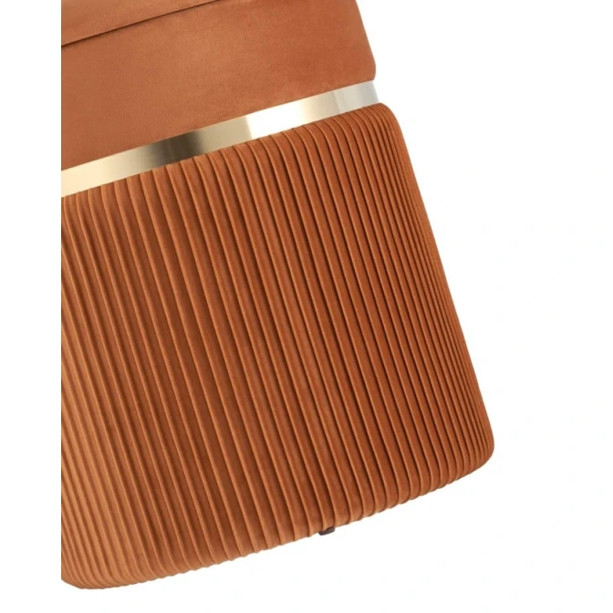 Пуфик 53, ткань, оранжевый, 40x35x35 см