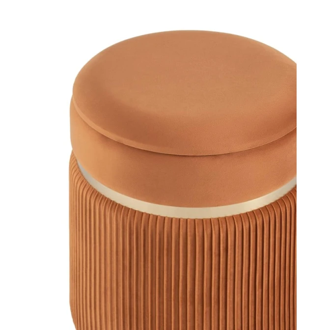 Пуфик 53, ткань, оранжевый, 40x35x35 см