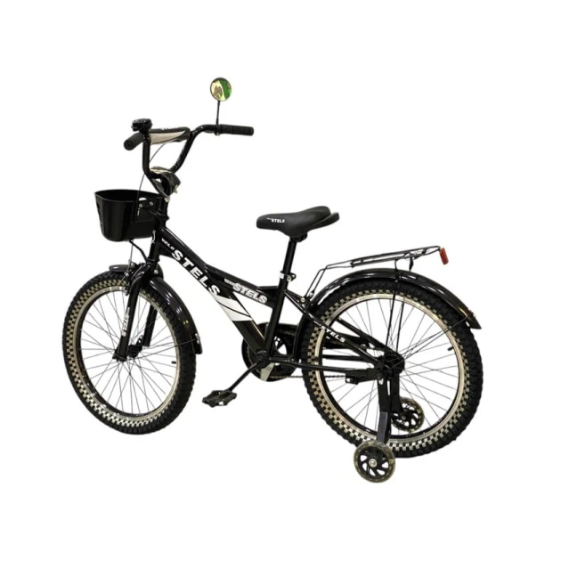 Uşaq velosipedi Stels, qara
