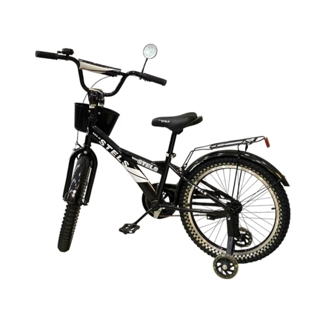Uşaq velosipedi Stels, qara