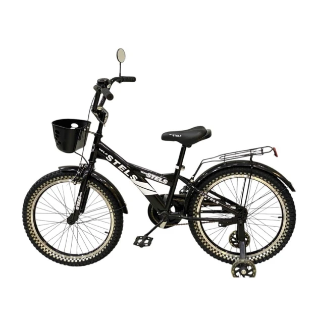 Uşaq velosipedi Stels, qara