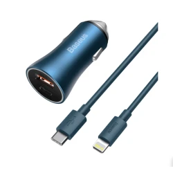 Автомобильное зарядное устройство Baseus Golden Contactor Pro Dual TZCCJD-03