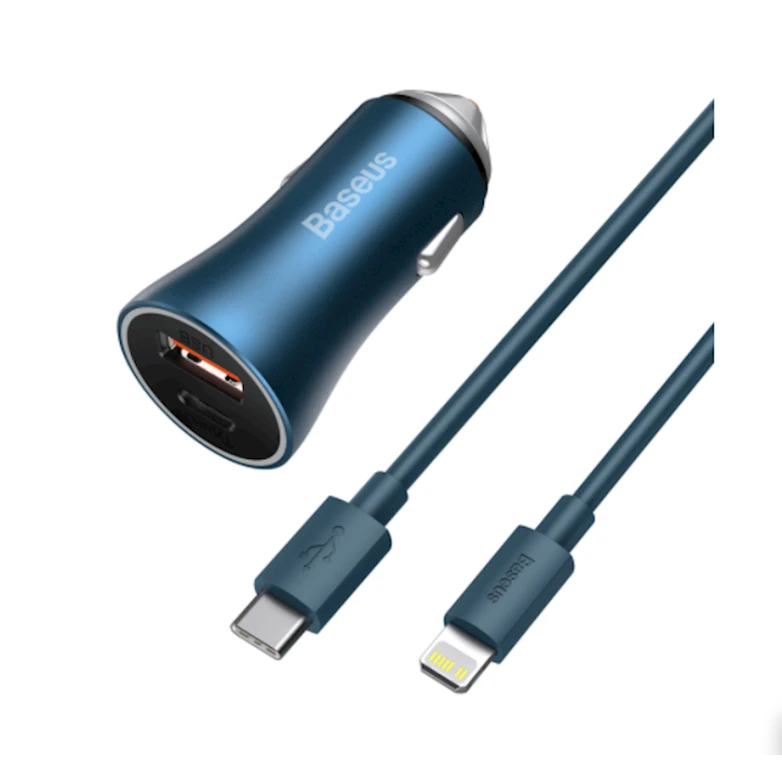 Автомобильное зарядное устройство Baseus Golden Contactor Pro Dual TZCCJD-03