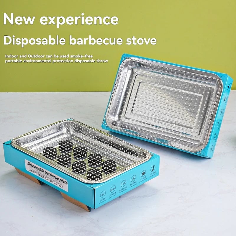 Təkistifadəlik manqal - barbekyu, kömür paketi ilə birlikdə