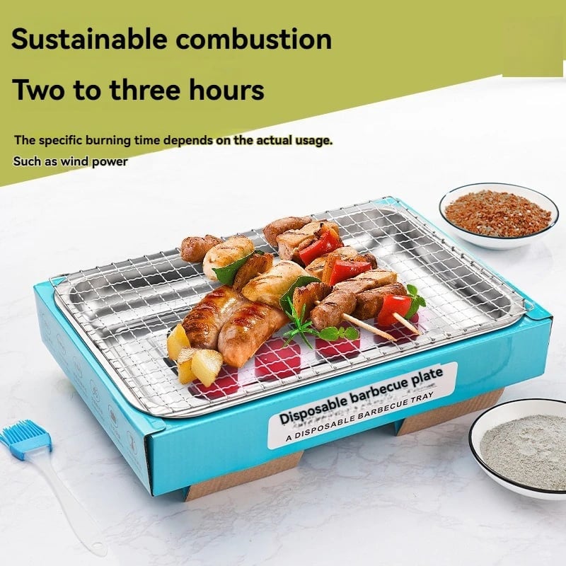 Təkistifadəlik manqal - barbekyu, kömür paketi ilə birlikdə