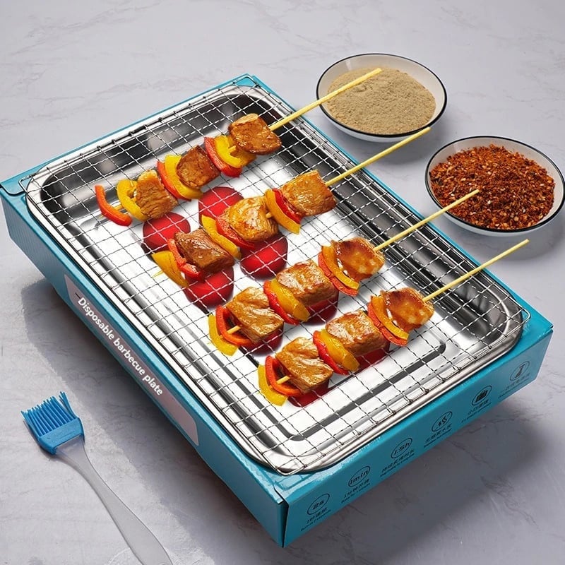 Təkistifadəlik manqal - barbekyu, kömür paketi ilə birlikdə