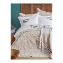 Yataq dəsti Apricitas Home 024, örtük 230х240, yorğan üzü 200х220, mələfə 240х260, yastıq üzü 50х70, ikinəfərlik, bej