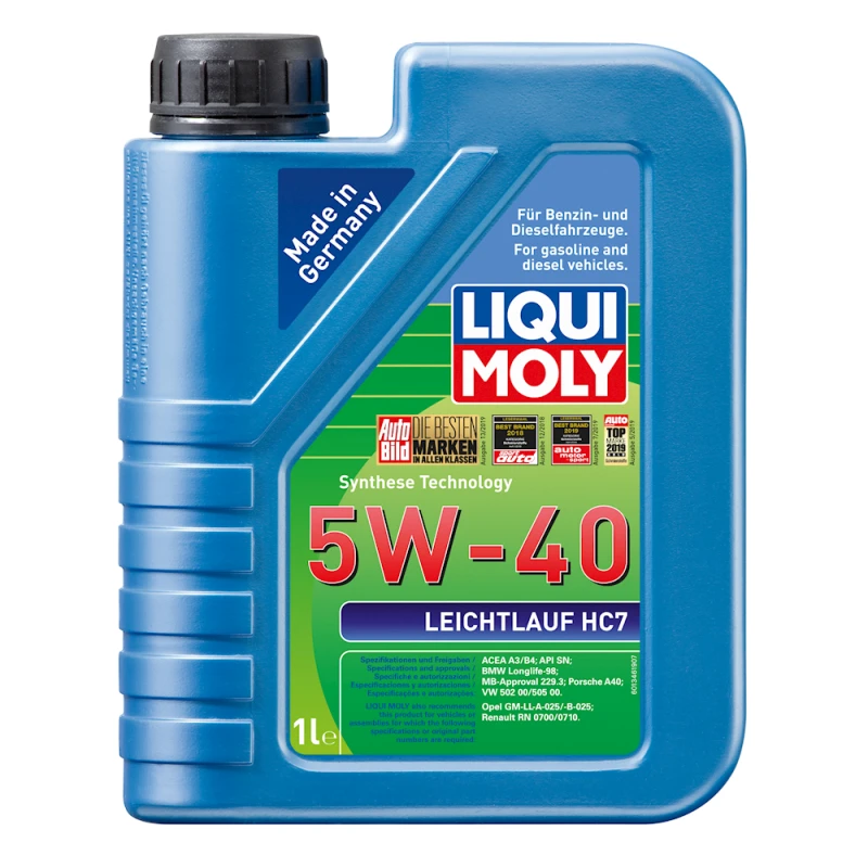 Моторное масло Liqui Moly Leichtlauf HC7 5W-40, 1 л Моторное масло Liqui Moly Leichtlauf HC7 5W-40, 1 л