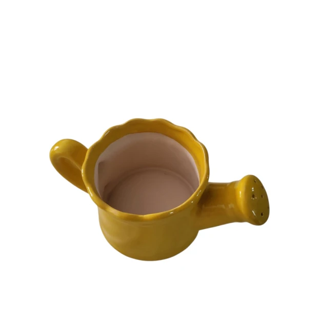 Dekorativ dibçək multo151, keramika, sarı, 11х12 sm