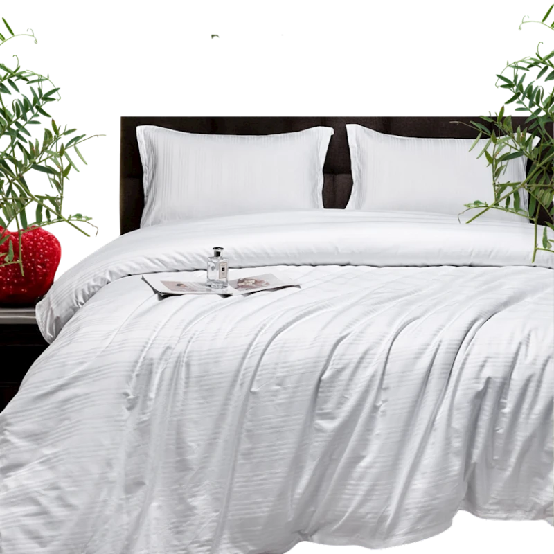 Комплект постельного белья Narlı Exclusive Narlı 000754, пододеяльник 160x220 см, простыня 180x240 см, наволочка 50x70 см, односпальный, люкс сатин, белый