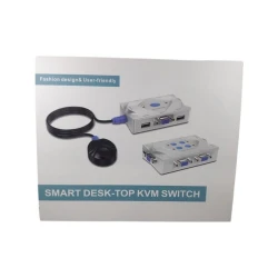 Свитч MT-VIKI MT-401Kl 4 Port Auto VGA KVM Switch (With Extension And Built-In Cable)