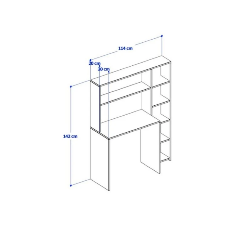 Компьютерный стол Art_Komp_Masası 61, коричневый, 142x114x40 см