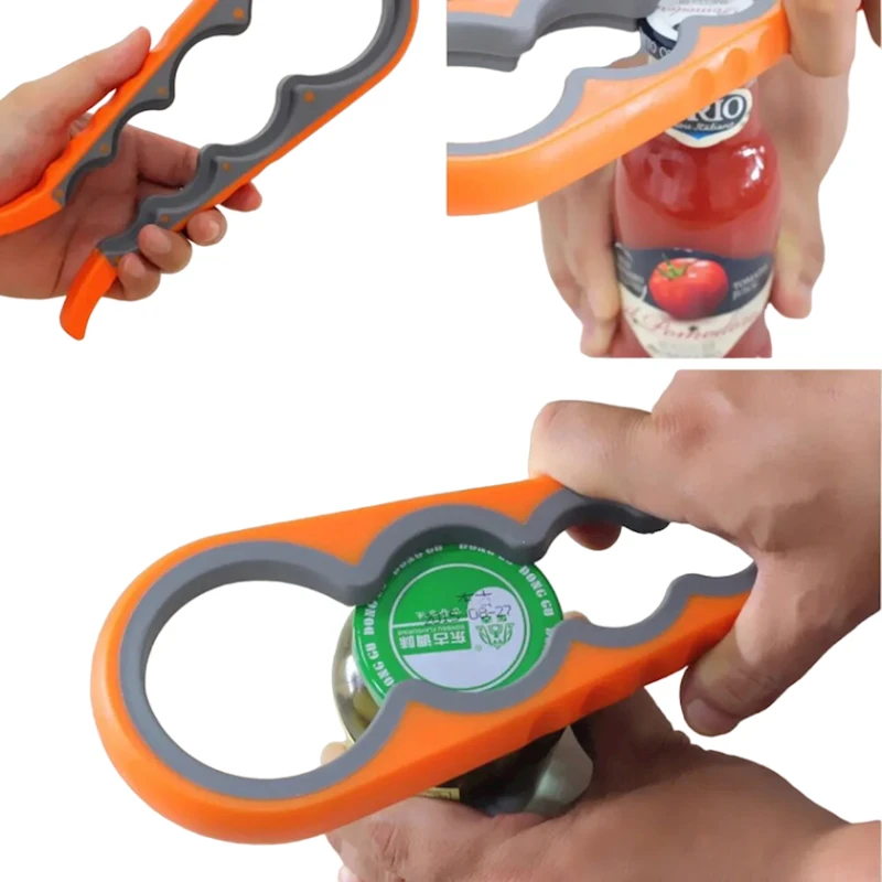 Открывалка Bottle Opener, пластик/силикон, серый/оранжевый Открывалка Bottle Opener, пластик/силикон, серый/оранжевый