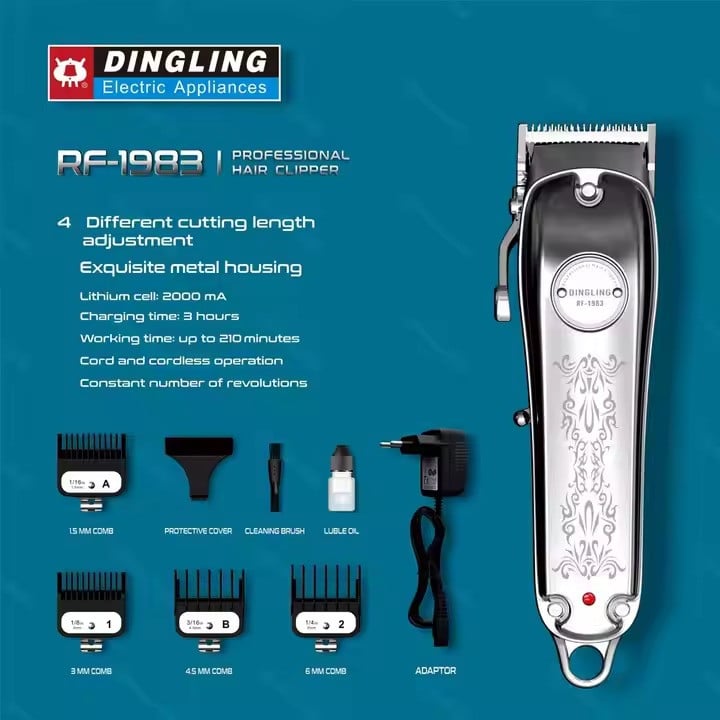 Saç kəsimi üçün cihaz Dingling RF-1983RAX Saç kəsimi üçün cihaz Dingling RF-1983RAX