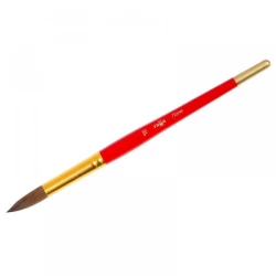 Кисти художественные Гамма Кисть Пони №10, дерево, волос пони, круглый, 1 шт, 23x1.3x1.3 см, 17 г