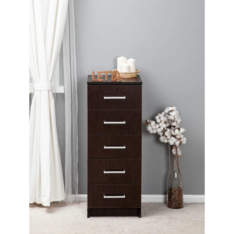 Тумба Letta, ЛДСП, коричневая, 89х35х35 см