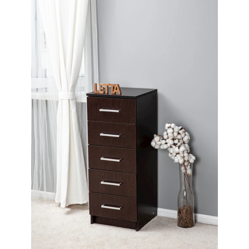 Тумба Letta, ЛДСП, коричневая, 89х35х35 см