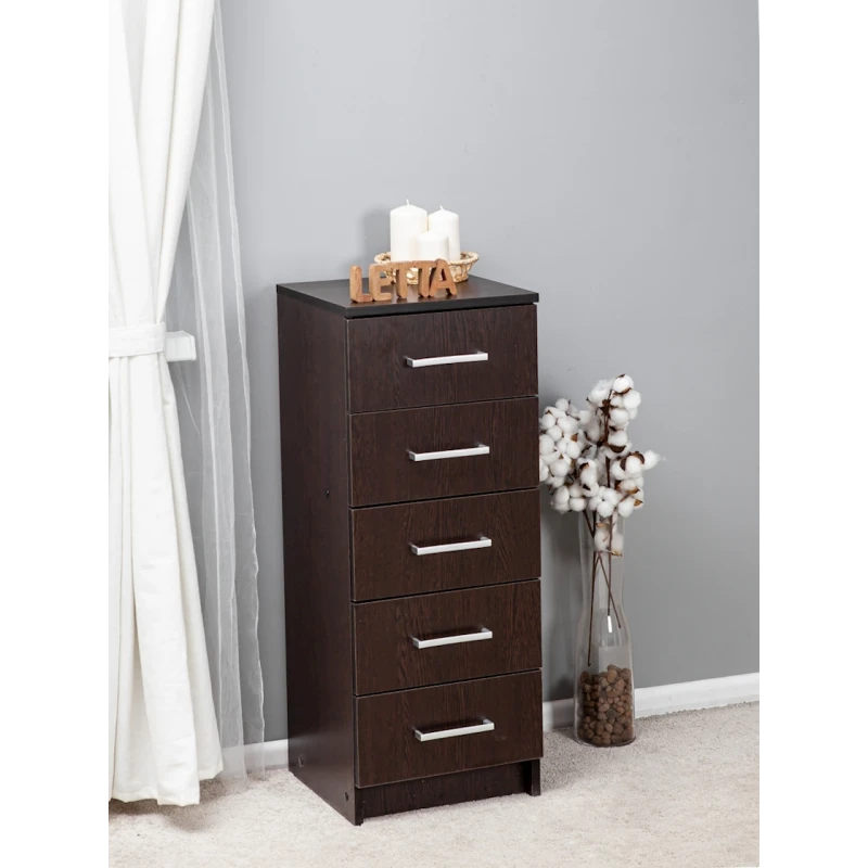 Тумба Letta, ЛДСП, коричневая, 89х35х35 см