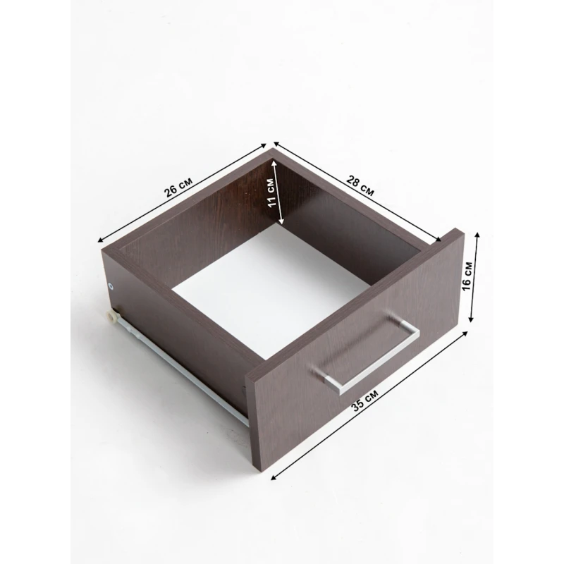 Тумба Letta, ЛДСП, коричневая, 89х35х35 см