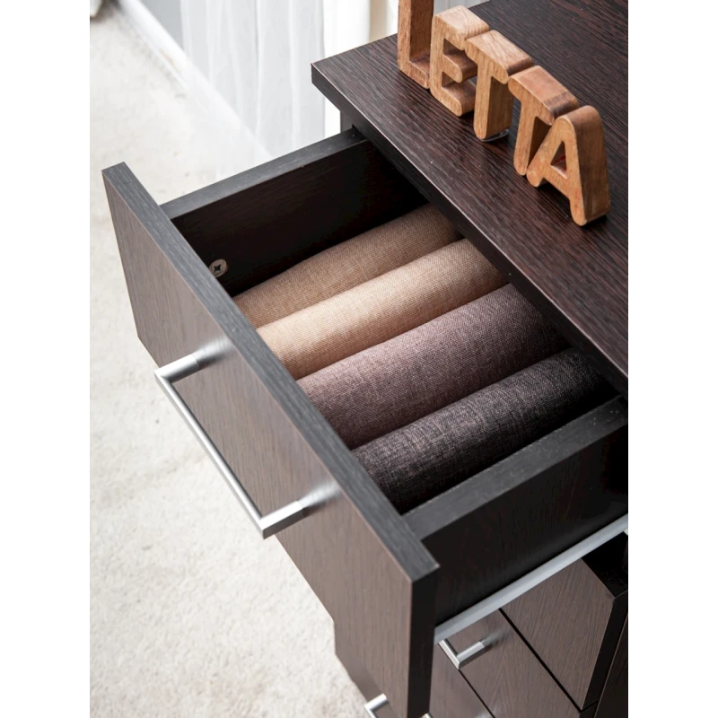 Тумба Letta, ЛДСП, коричневая, 89х35х35 см