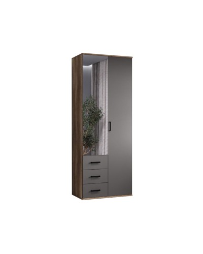 Şkaf Art Mebel Art-100-41, boz, 210х100х50 sm