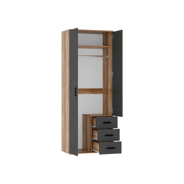 Шкаф Art Mebel Art-100-41, серый, 210х100х50 см Шкаф Art Mebel Art-100-41, серый, 210х100х50 см