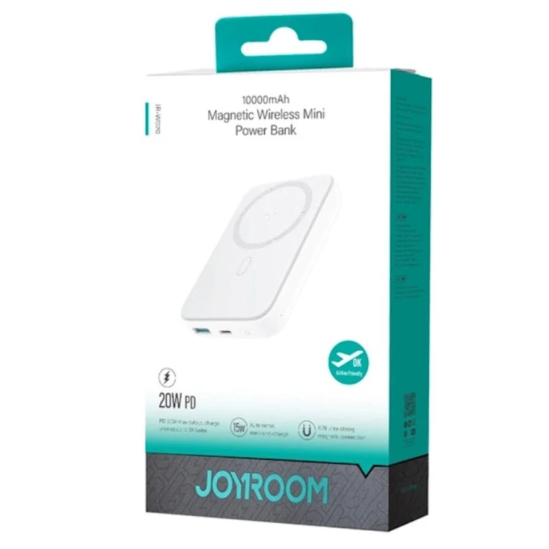 Внешний аккумулятор Joyroom JR-W020 10000mAh, White