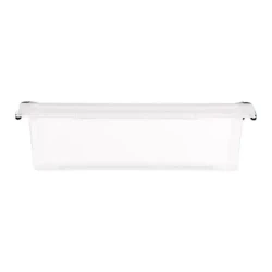 Контейнер 5Five, 3 л, 19.9х29.2х8 см, полипропилен, с крышкой, прозрачный/черный