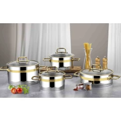 Набор кастрюль Lines 003, нержавеющая сталь, серебристый, 8 предметов Набор кастрюль Lines 003, нержавеющая сталь, серебристый, 8 предметов