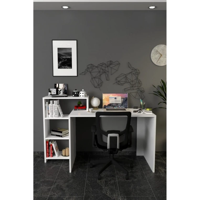Компьютерный стол Art_Komp_Masası 38, белый, 90x100x40 см Компьютерный стол Art_Komp_Masası 38, белый, 90x100x40 см