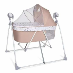 Электрическая люлька-кроватка для новорожденных AZR azr566, бежевая Электрическая люлька-кроватка для новорожденных AZR azr566, бежевая