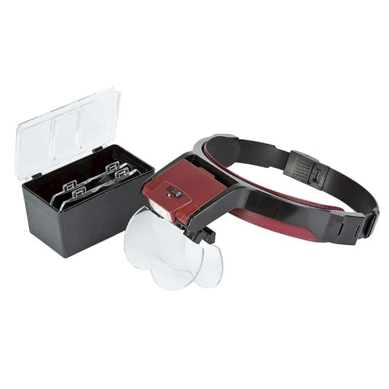 Лупа 2X, черный/красный Лупа 2X, черный/красный