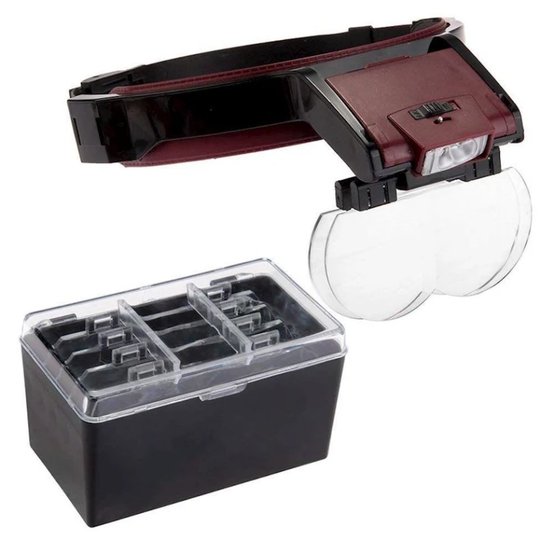 Лупа 2X, черный/красный Лупа 2X, черный/красный