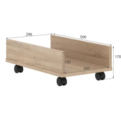Подставка под системный блок 3563_M2PodstSon Сонома, ЛДСП, 17x29.6x50 см Подставка под системный блок 3563_M2PodstSon Сонома, ЛДСП, 17x29.6x50 см