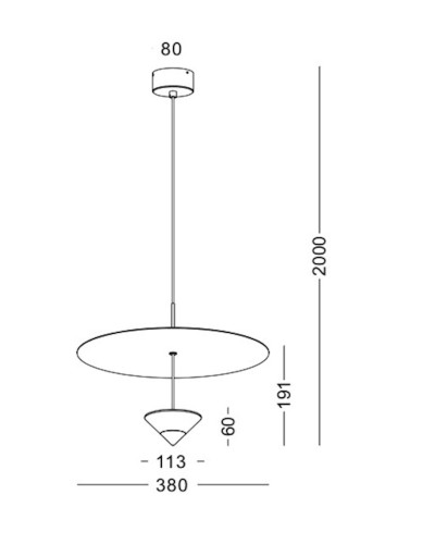 Asma çıraq Lustore LSP401-WT
