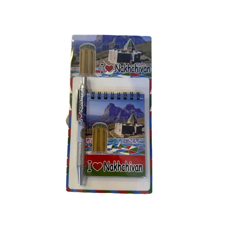 Qeydlər üçün bloknot AzB04, qələm ilə, 50 vərəq