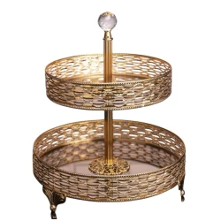 Etajer Qab_1002, qızılı, 20x15x29 sm