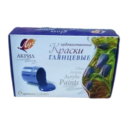 Akril boyalar dəsti Luç художественные parlaq, 6 rəng, 20 ml.