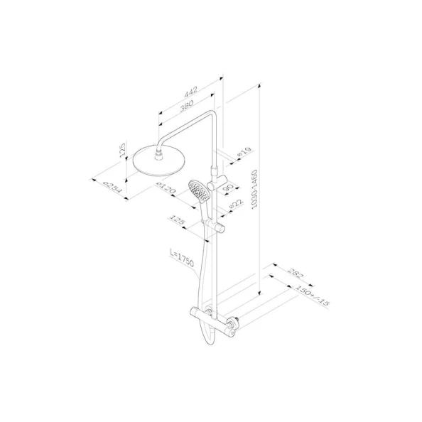 Душевая система AM.PM F0780464 Like