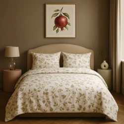 Yataq dəsti Narlı 1512, mələfə 180x240 sm, yorğan üzü 160x220 sm, yastıq üzü 50x70 sm 1 əd, polikotton, birnəfərlik, rəngbərəng