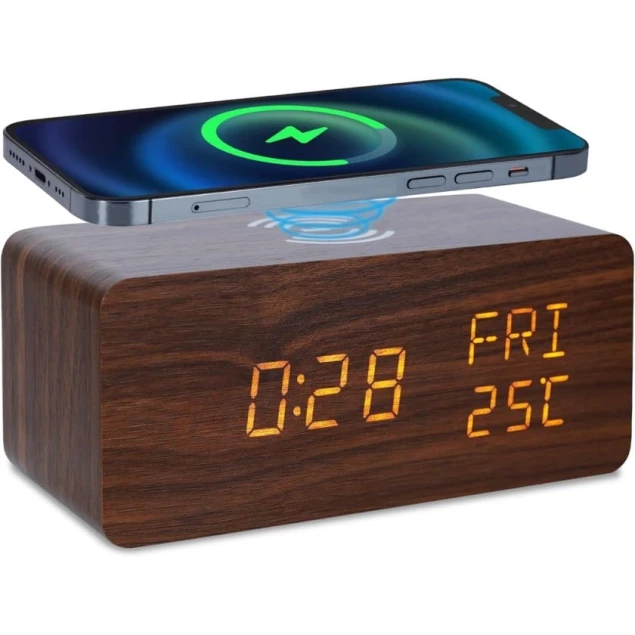 Simsiz enerji doldurma ilə rəqəmsal zəngli saat. 6240_0593