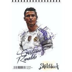 Bloknot Sketchbook R32 Cistiano Ronaldo A5, 30 vərəq, ağ