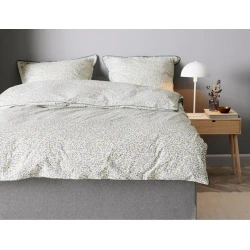 Комплект постельного белья JYSK Emily, пододеяльник 200x220, простыня 240x260, 2 наволочки 50x70, двуспальный, перкаль, зеленый