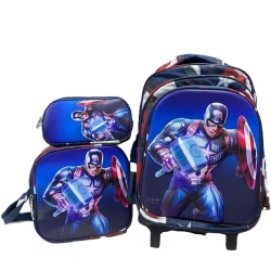 Школьный рюкзак 3 в 1 Captain Amerika CB56CAP78, голубой