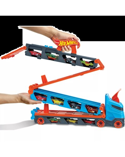 Oyun dəsti Hot Wheels Speedway Hauler Storage Carrier, 56x9.5 sm, plastik, rəngbərəng